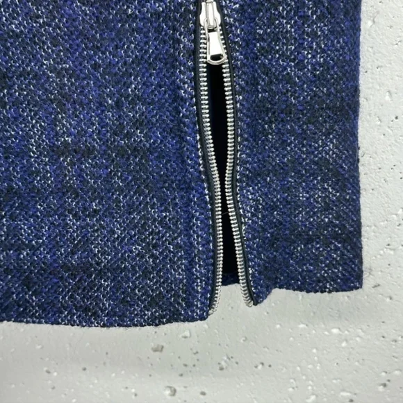 Marc by Marc Jacobs Size O Navy Blue Tweed Lined Pencil Skirt - Picture 4 of 5